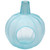 Transparent Glass Pumpkin Candle Holder - 9" - Blue - IMAGE 3