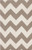 8' x 11' Valiant ZigZag Taupe Brown and White Hand Woven Wool Area Throw Rug - IMAGE 1