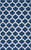 8' x 11' Royal Blue and Winter White Hand Woven Rectangular Area Throw Rug - IMAGE 1