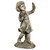 18" Distressed Gray Girl with Cell Phone Solar Powered LED Lighted Outdoor Patio Garden Statue - IMAGE 2
