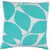 22" Lavish Leaves Mint Green and White Decorative Throw Pillow - Down Filler - IMAGE 1
