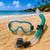 Teal Green Reef Diver Scuba Mask and Dive Set - IMAGE 1
