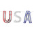 Glittered USA and Stars Patriotic Party Streamers - 15" - Pack of 12 - IMAGE 2