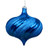 4ct Lavish Blue Shatterproof Shiny Onion Drop Christmas Ornaments 5.75" (146mm) - IMAGE 1