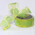 Set of 2 Lime Green with Green Rubber Tree Wired Craft Ribbon 1.5" x 44 Yards - IMAGE 2