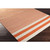 8' x 11' Oxford Retro Orange and Light Gray Hand Woven Rectangular Area Throw Rug - IMAGE 2