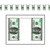 Club Pack of 12 Green and Black Hundred Dollar Bills Party Pennant Banner Decors 12' - IMAGE 1