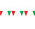 Club Pack of 12 White and Green Italian Outdoor Pennant Banner Hanging Party Decor 120' - IMAGE 1