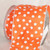 Orange and White Polka Dots Printed Wired Craft Ribbon 4" x 20 Yards - IMAGE 1