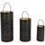 Laser-Cut Floral Pillar Candle Lanterns - 12" - Black and Gold - Set of 3 - IMAGE 5