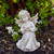 6.5" Angel Girl Holding Flower Outdoor Garden Statue - IMAGE 2