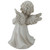 6.5" Angel Girl Holding Flower Outdoor Garden Statue - IMAGE 4