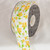 White and Yellow Carpet Rose Printed Wired Craft Ribbon 1.5" x 27 Yards - IMAGE 1