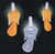 20 Orange and Pure White LED Angel Novelty Christmas Lights - 9.5 ft White Wire - IMAGE 1
