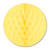 Honeycomb Tissue Paper Ball Decoration - 12" - Yellow - Pack of 24 - IMAGE 1