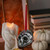 4.5" Silver and Black Glittered Skull Head Halloween Taper Candle Holder - IMAGE 4