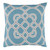 22" Powder Blue, Clay Beige and Ivory White Trellis Decorative Square Throw Pillow - Down Filler - IMAGE 1