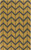 8' x 11' Chevron Pathway Olive Green and Gray Hand Woven Wool Area Throw Rug - IMAGE 1