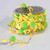 Yellow Leaves with Green Pom Poms Party Garland 0.75" x 22 Yards - IMAGE 2