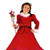 Red and White Princess Toddler Christmas Costume - IMAGE 1