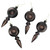 4ct Matte Brown Retro Reflector Shatterproof Christmas Finial Ornaments 7.5" - IMAGE 6