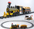 10-Piece Black Battery Operated Lighted & Animated Classic Train Set with Sound - IMAGE 1