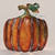 13" Burnt Orange and Green Metal Pumpkin Autumn Votive Candleholder - IMAGE 1