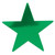 Metallic Foil Star Cutout Decorations - 9" - Green - Pack of 36 - IMAGE 1