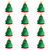 Club Pack of 12 Green and Red Plush Christmas Tree Hat Costume Accessories - IMAGE 2
