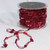 Burgundy Narrow Organdy with Stars Tulle Craft Ribbon 0.25" x 27 Yards - IMAGE 2