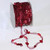 Burgundy Narrow Organdy with Stars Tulle Craft Ribbon 0.25" x 27 Yards - IMAGE 1