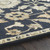 5' x 8' Floral Blue and Brown Hand Tufted Rectangular Wool Area Throw Rug