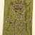 Green with Gold Royalty Print Wired Craft Ribbon 4" x 10 Yards - IMAGE 1