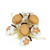 6ct Brown and White Painted Easter Egg Ornaments 2.25" - IMAGE 1