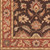 6' Floral Brown and Red Round Wool Area Throw Rug - IMAGE 3