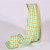 Green and Yellow Checkered Wired Craft Ribbon 1" x 40 Yards - IMAGE 1