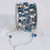 Silver and Blue Twisted Beads Wire Christmas Craft Ribbon 0.25" x 44 Yards - IMAGE 1