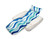 White and Blue Adjustable Floating Pool Chaise Lounger, 62-Inch - IMAGE 1