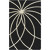 6' x 9' Black and White Contemporary Hand Tufted Rectangular Wool Area Throw Rug - IMAGE 1