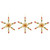 Beaded Floral Snowflake Christmas Ornaments - 6" - Gold - Set of 3 - IMAGE 2