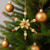 Beaded Floral Snowflake Christmas Ornaments - 6" - Gold - Set of 3