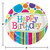 Club Pack of 96 Bright and Bold Happy Birthday Dinner Party Plates 9" - IMAGE 2
