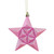 12ct Pink Bubblegum Matte Glittered Star Shatterproof Christmas Ornaments 5" - IMAGE 1