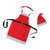 Red Santa Unisex Adult Christmas Hat and Apron Costume Accessory - One Size - IMAGE 2
