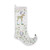 28" White and Green Reindeer Embroidered Christmas Stocking - IMAGE 1