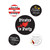 Club Pack of 60 Black and Red Round "Pirates to Party" Buttons Party Favors 2.25" - IMAGE 1