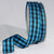 Black and Blue Gingham Wired Woven Edge Craft Ribbon 1" x 54 Yards - IMAGE 1