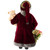 16" Burgundy Santa Claus with Gift Bag Christmas Figure - IMAGE 5