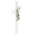 7.25" White and Silver Girl's Mother of Pearl First Communion Wall Cross - IMAGE 2