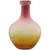 12.5" Amber Yellow and White Frosted Hand Blown Glass Vase - IMAGE 3
